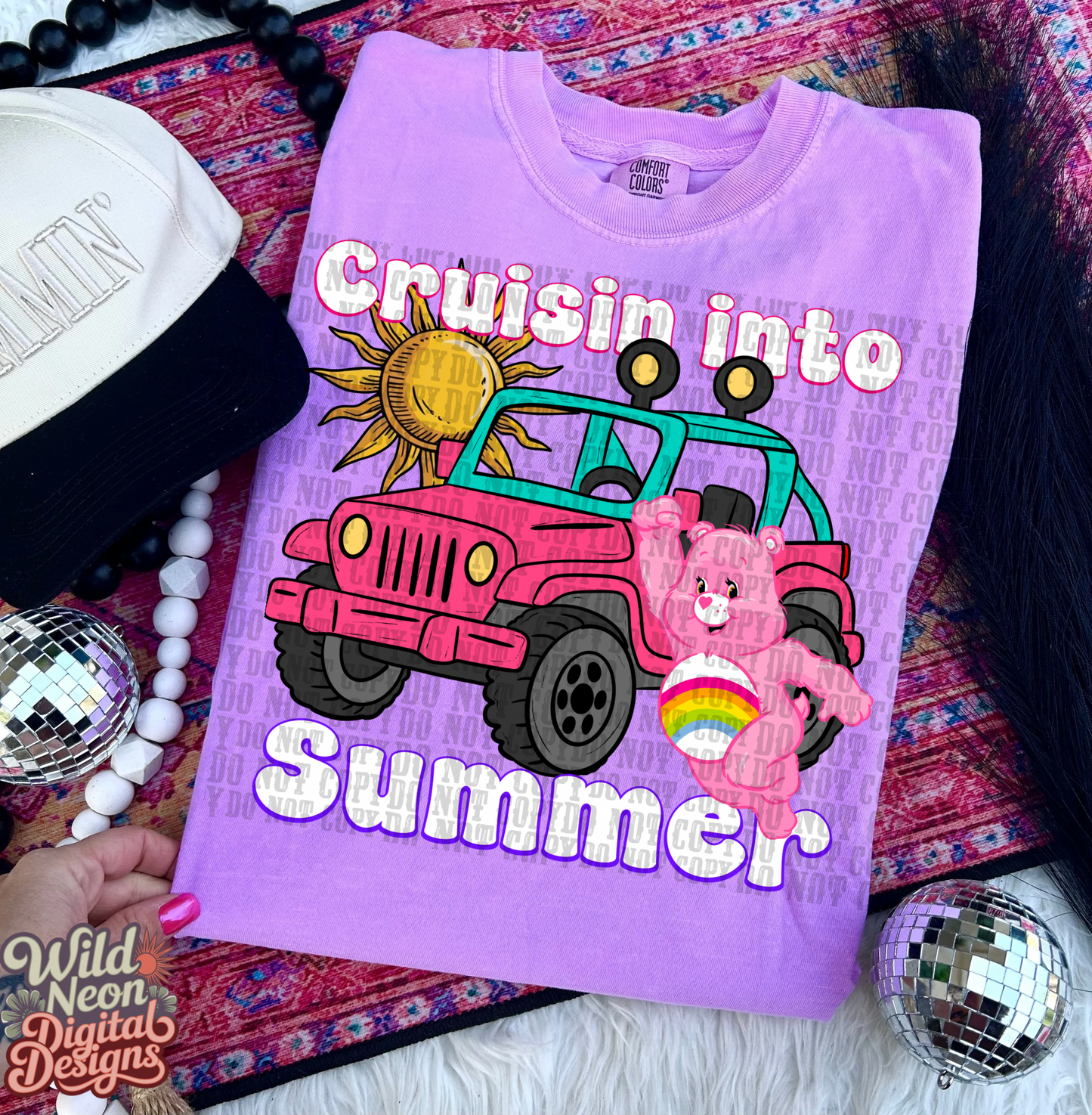Cruisin into summer pink bear