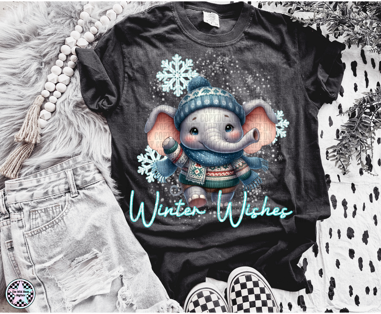 Winter wishes elephant
