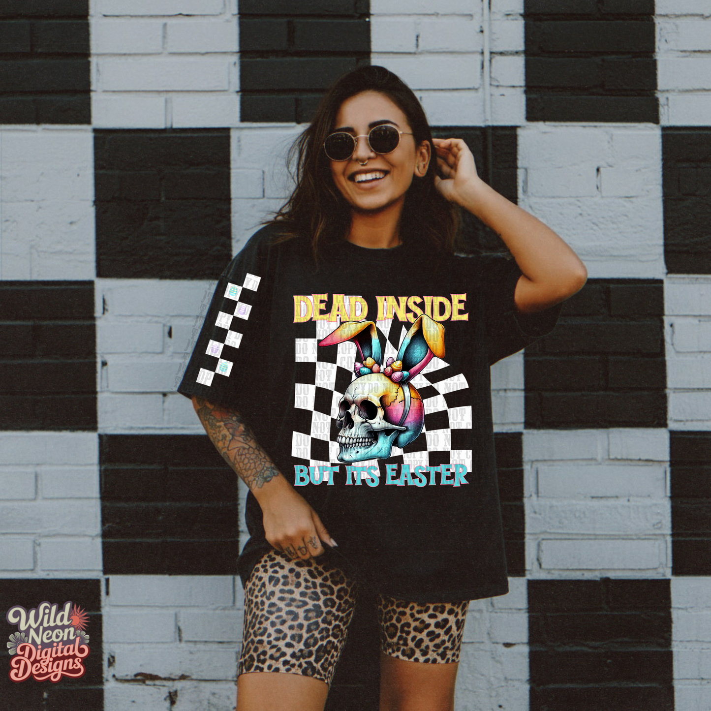 Dead inside but its easter white checkered w/sleeve