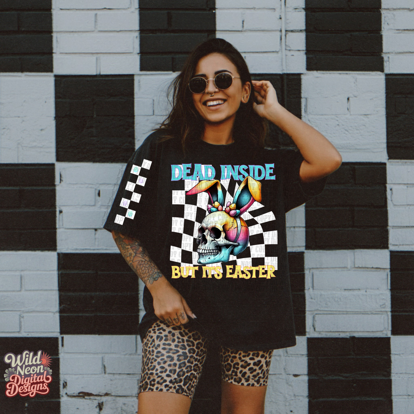 Dead inside but its Easter white checkered w/sleeve