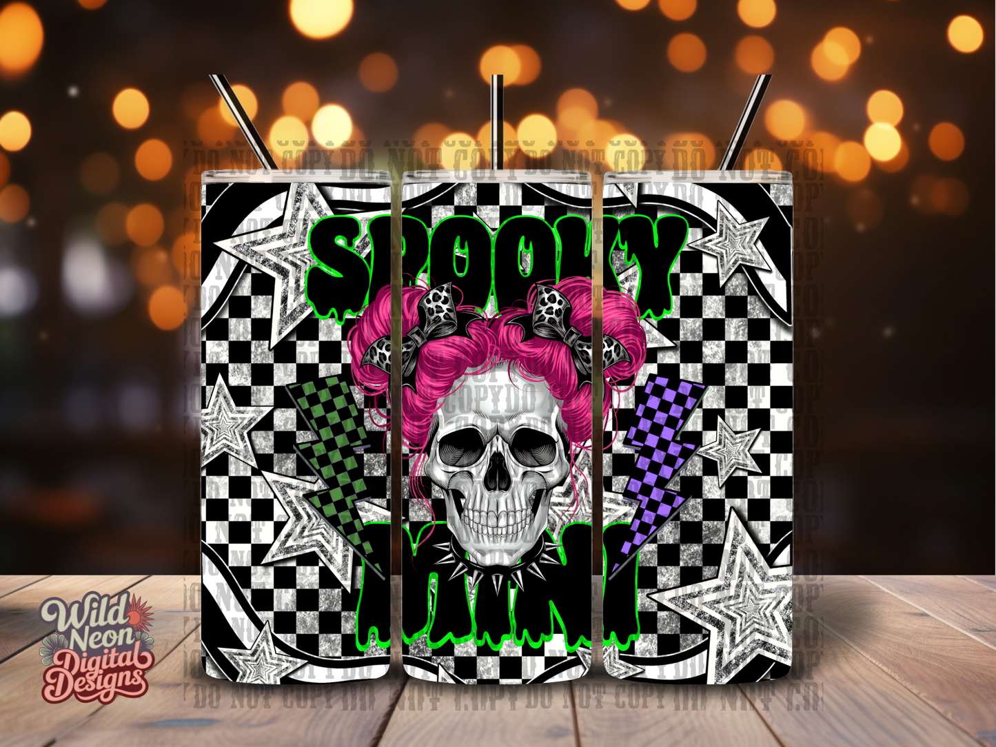 Spooky mini 20oz tumbler wraps
