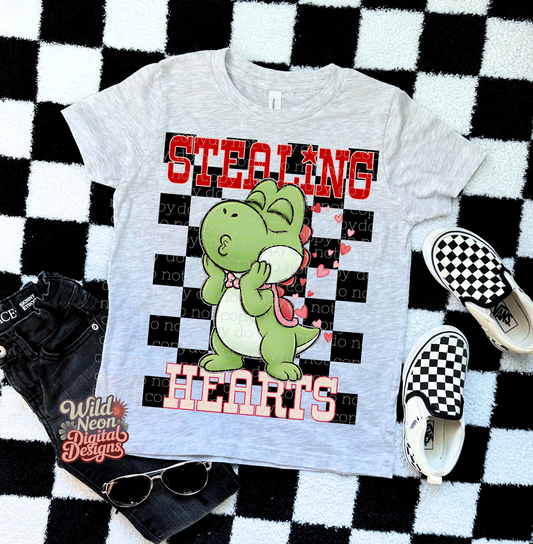 Stealing hearts green Dino