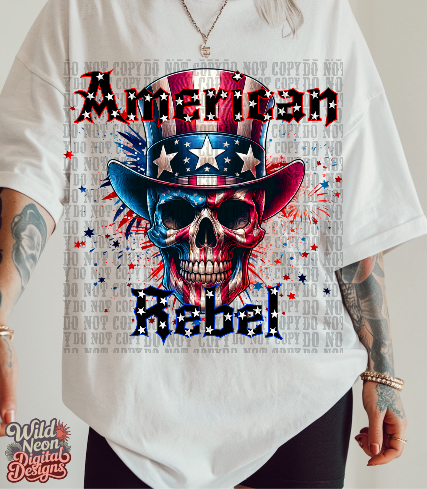 American rebel skull