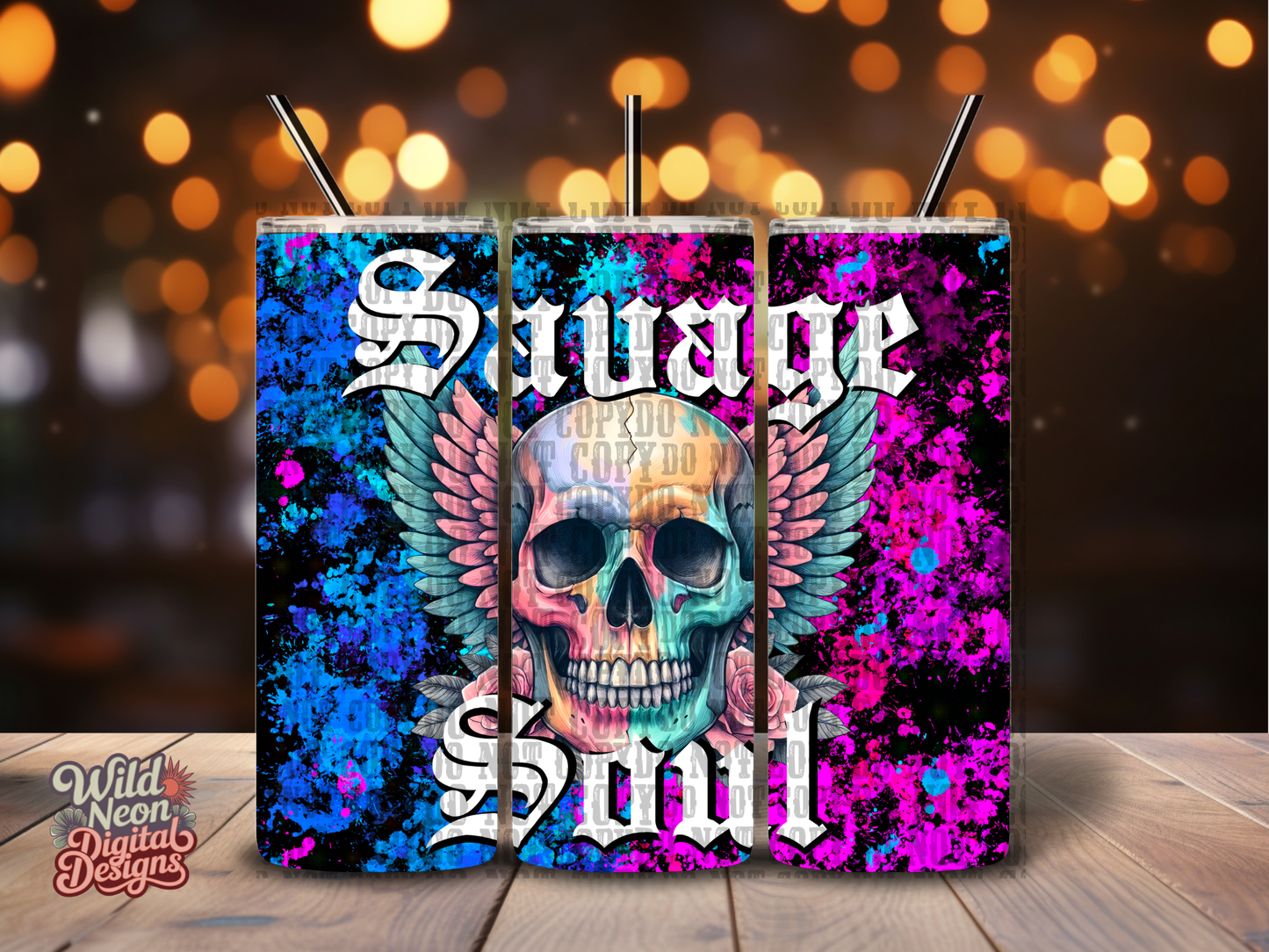 Savage soul 20oz tumbler wraps