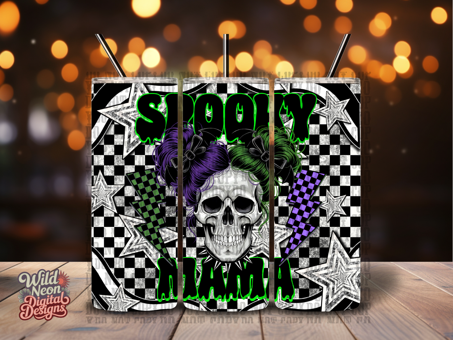 Spooky Mama 20oz tumbler wraps
