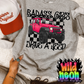 Girls drive jeep