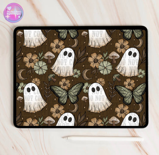 Cottagecore ghostie seamless