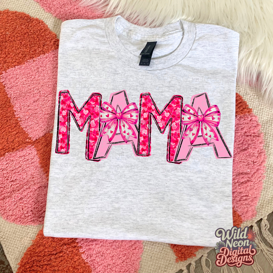 Mama pink bows