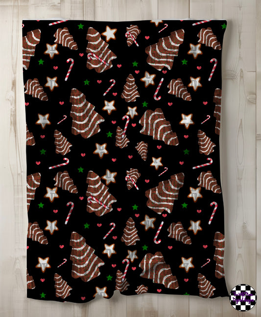 Chocolate Christmas tree cakes seamless