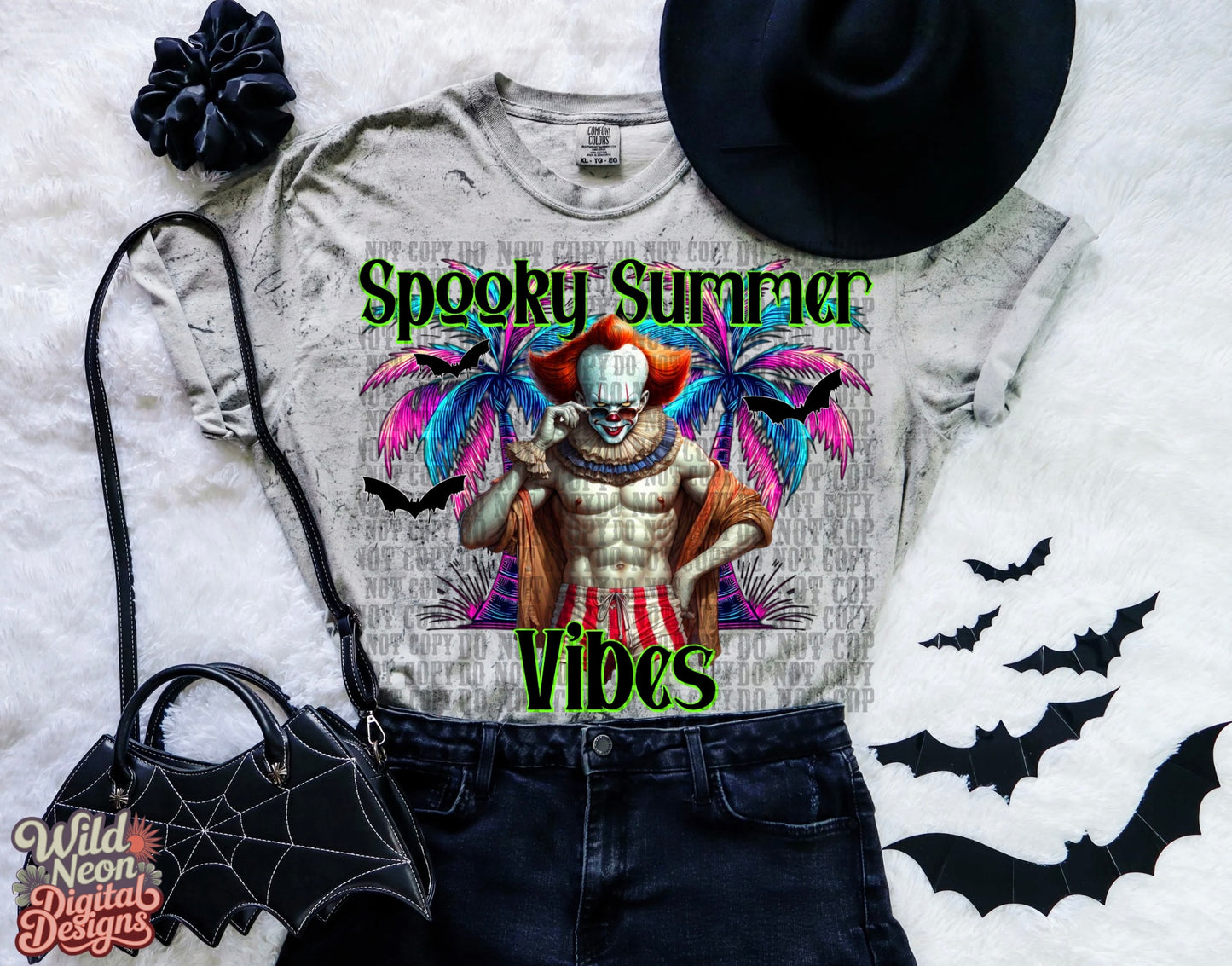 Spooky summer clown