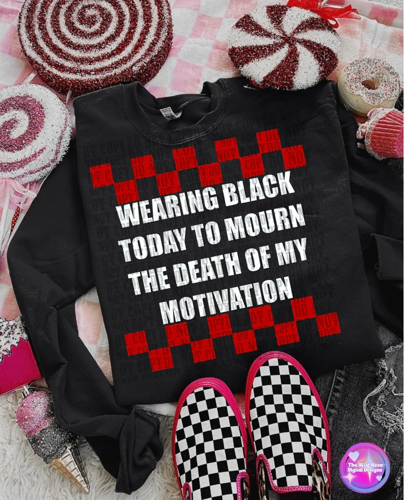 Wearing black