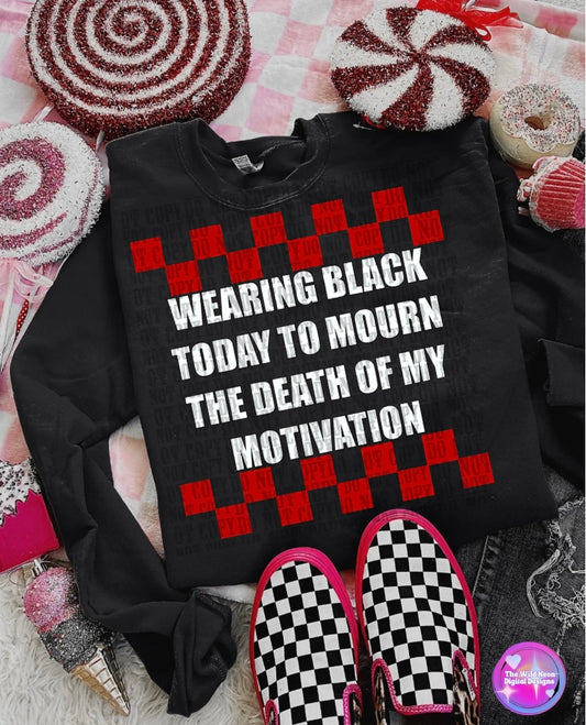 Wearing black