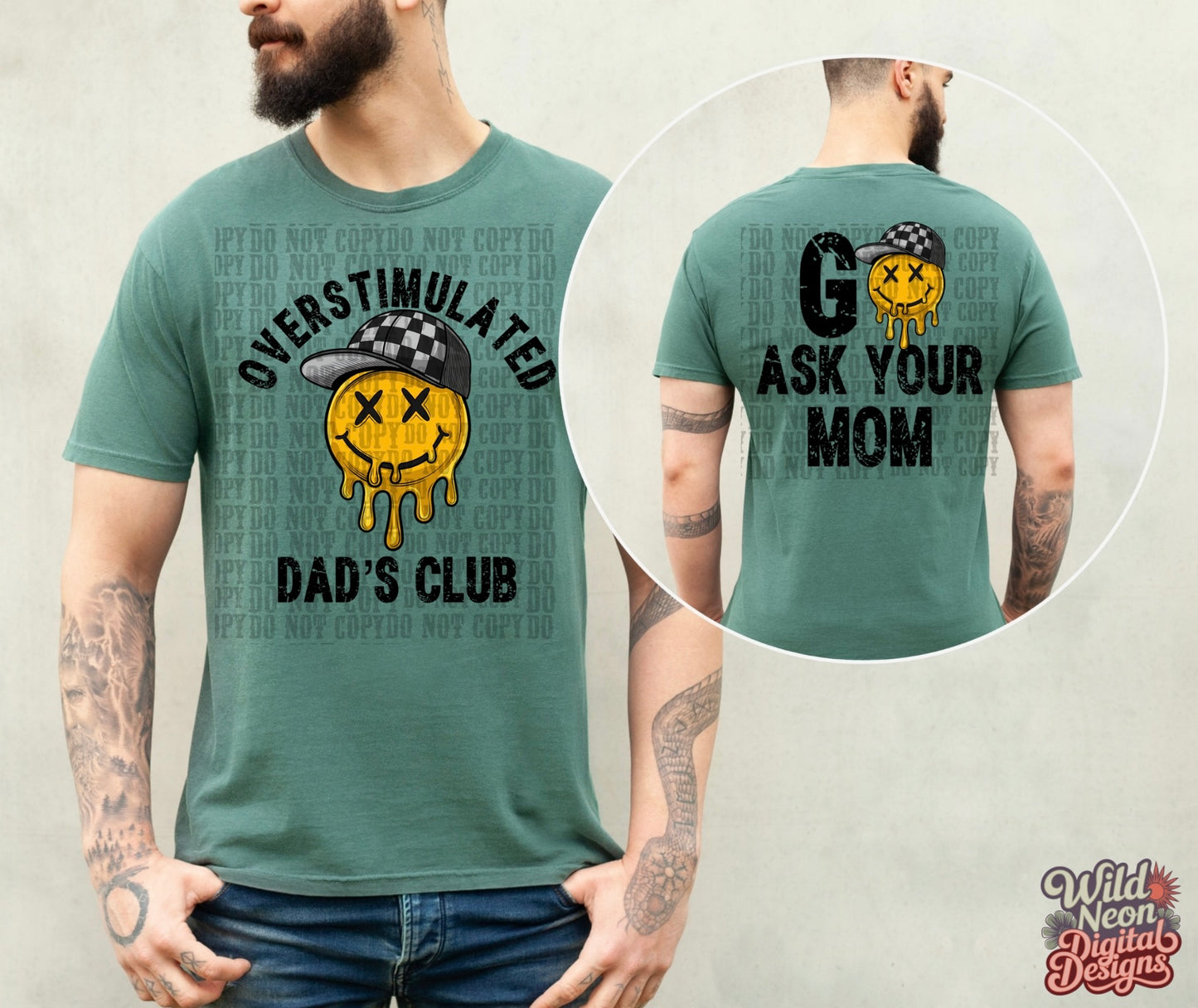 Overstimulated dad’s club front/back