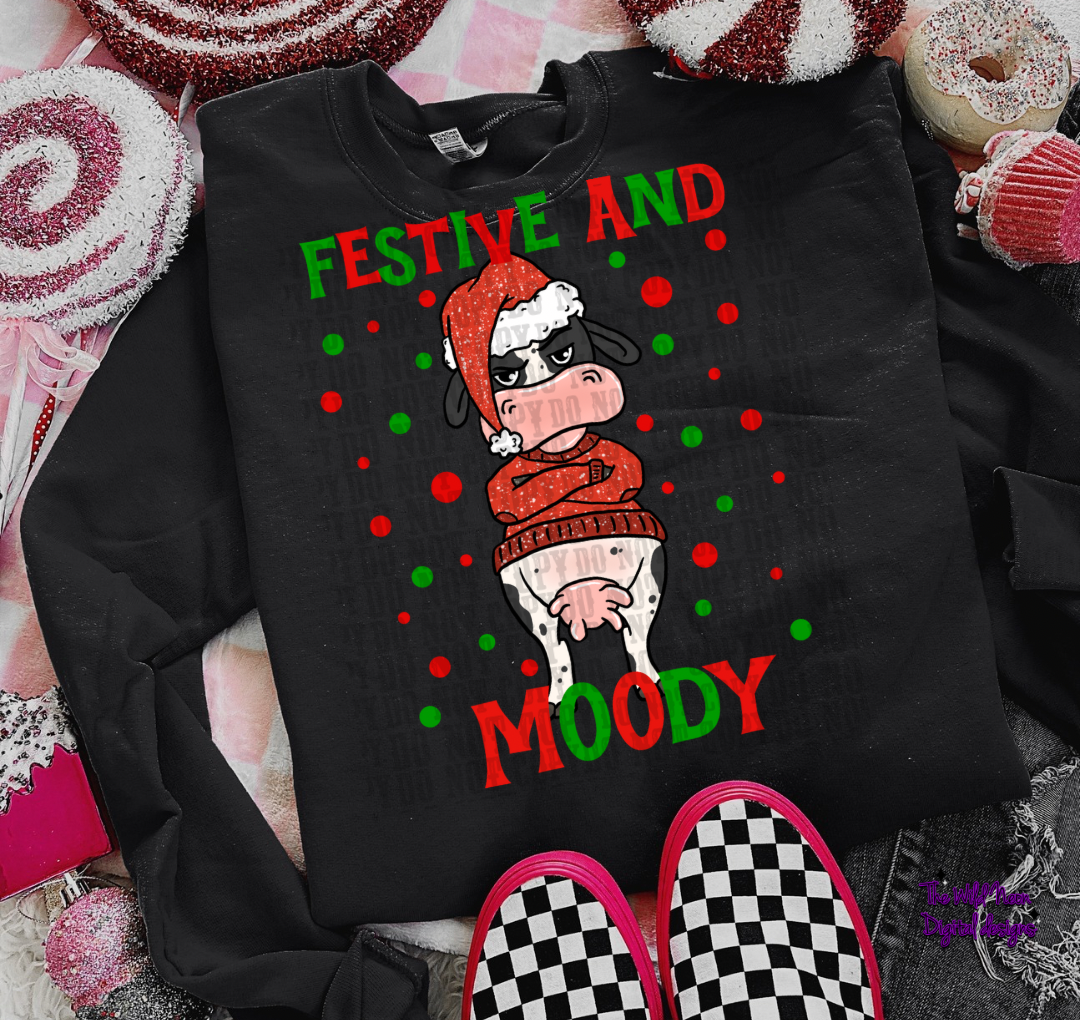 Festive and moody