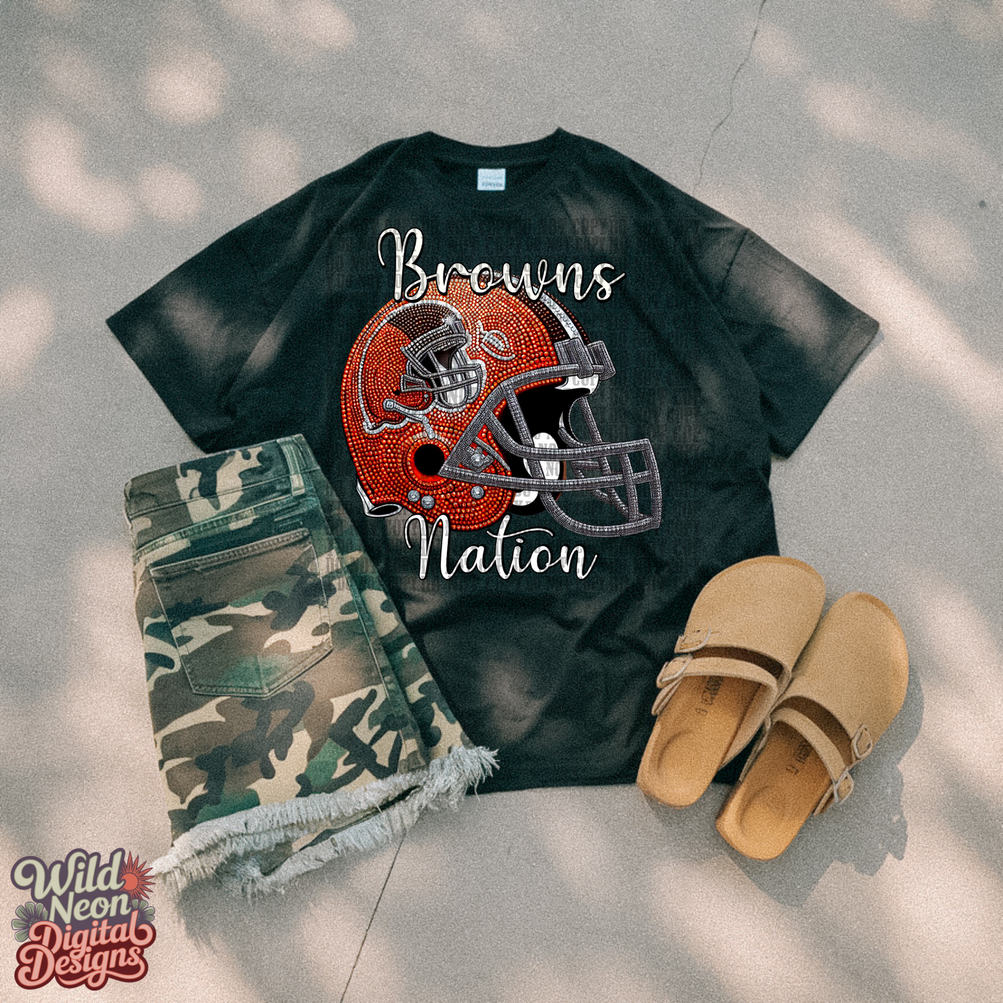 Browns nation rhinestones