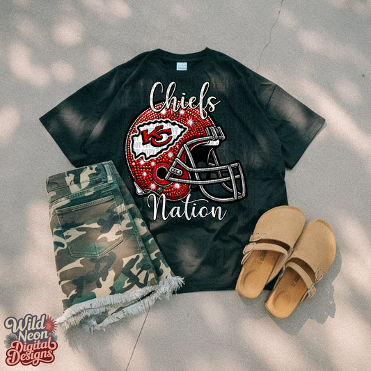 Chiefs nation rhinestones