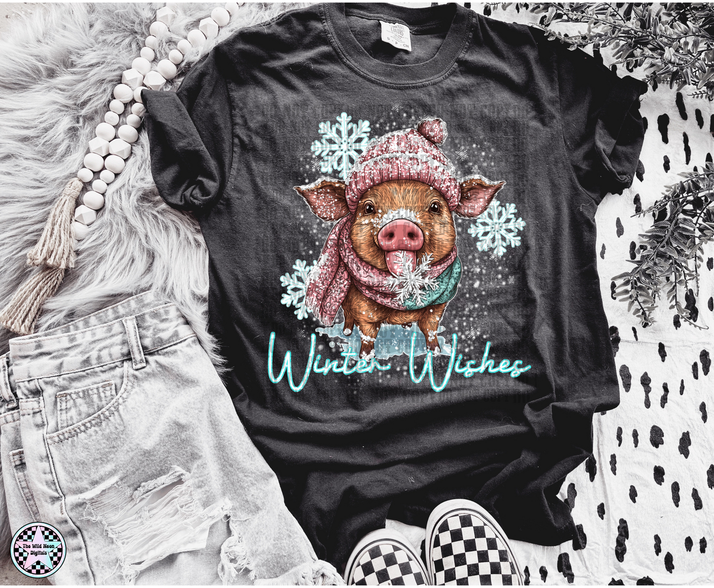 Winter wishes pig