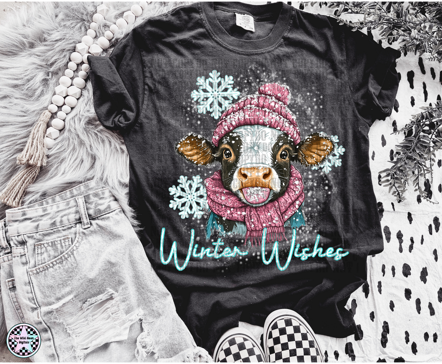 Winter wishes cow