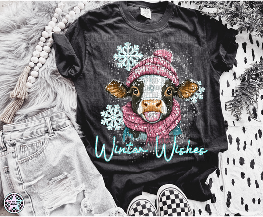 Winter wishes cow
