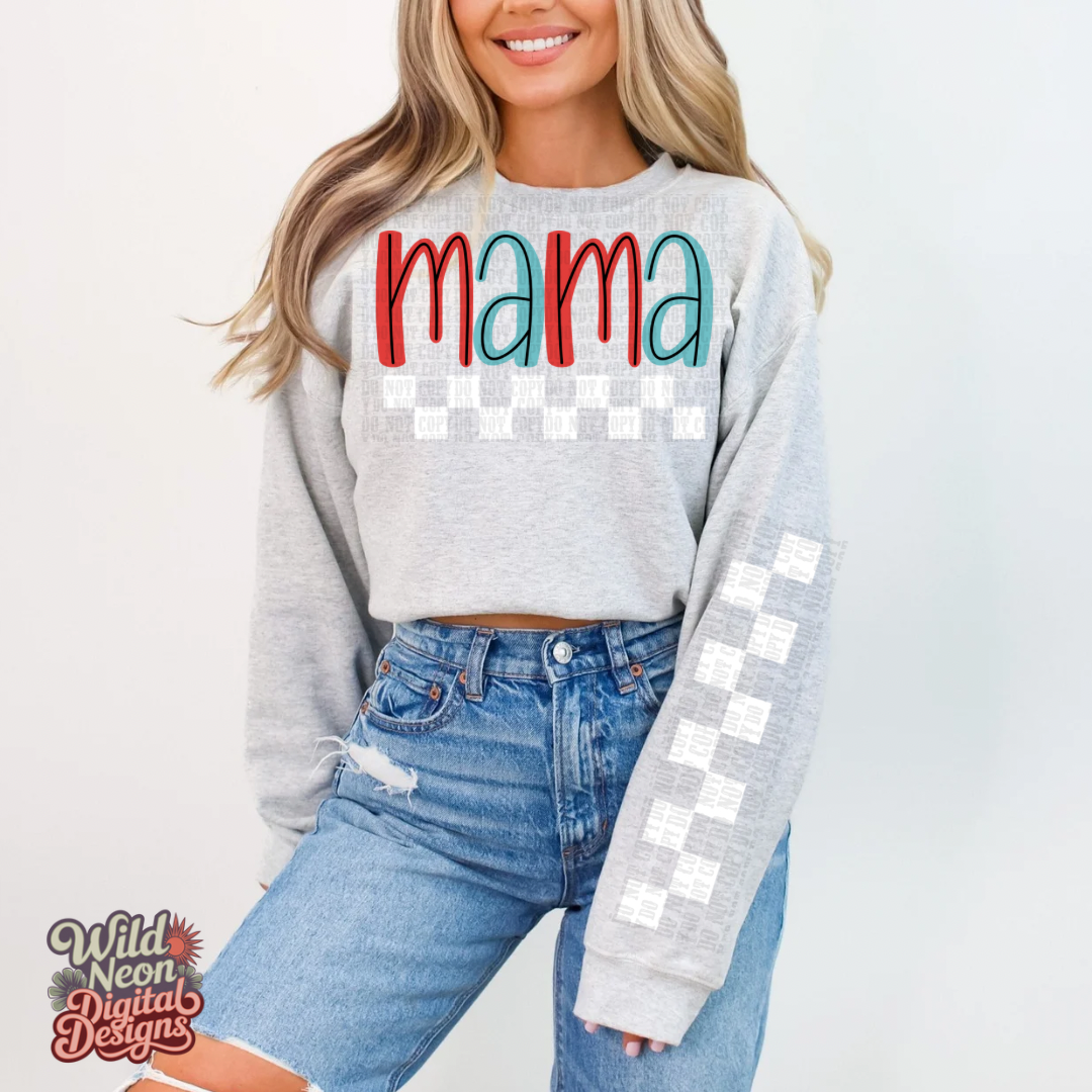Mama w/ checkered sleeve