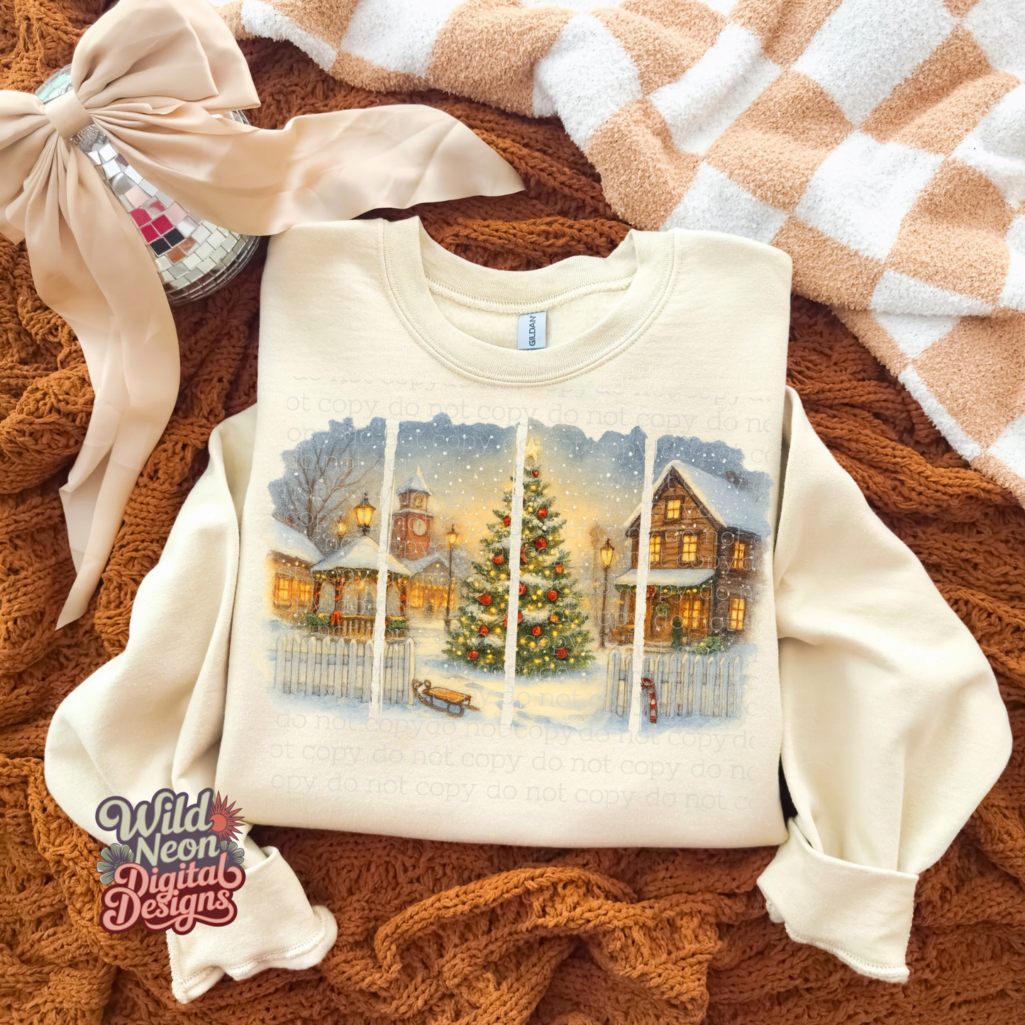 Winter town scene