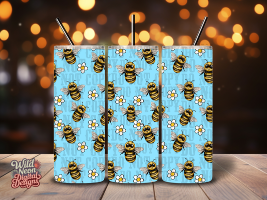 Bumblebee and daisy seamless