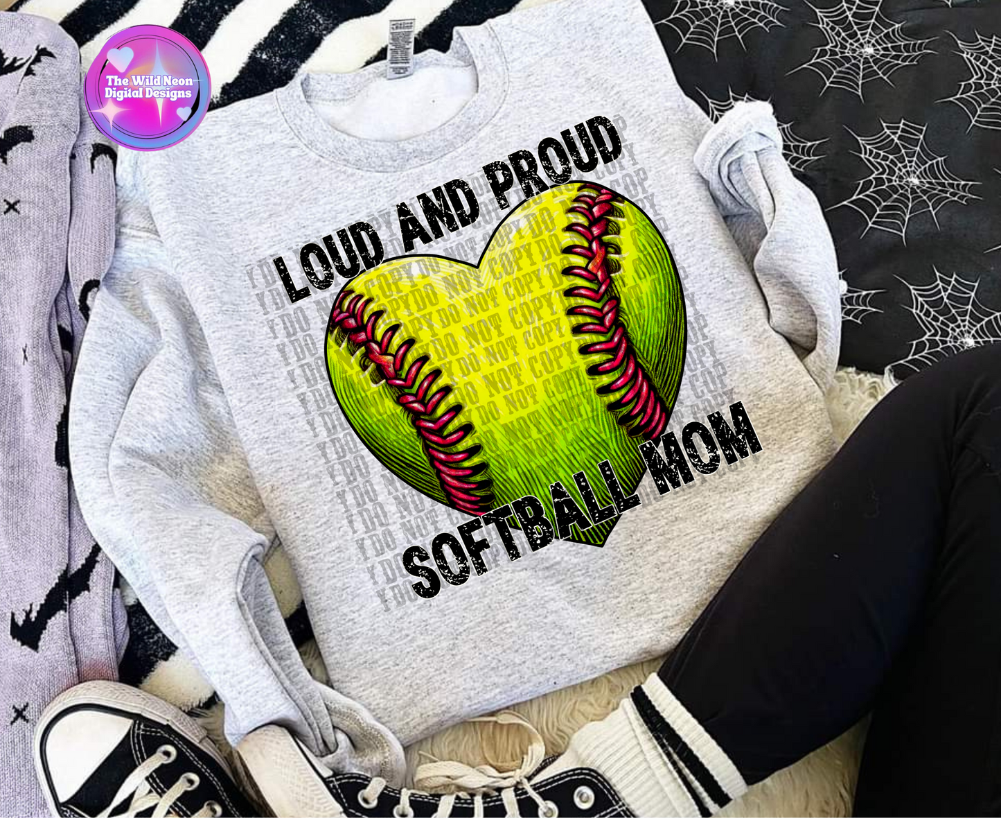 Loud and proud softball Mom